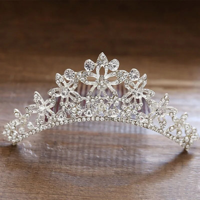 Bride Wedding Party Princess Crown Rhinestone Αξεσουάρ μαλλιών για γυναίκες Κορίτσια Tiara Crown Ασημί Χρώμα Μόδα Μαλλιά Κοσμήματα