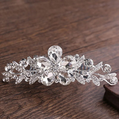 Bride Wedding Party Princess Crown Rhinestone Αξεσουάρ μαλλιών για γυναίκες Κορίτσια Tiara Crown Ασημί Χρώμα Μόδα Μαλλιά Κοσμήματα