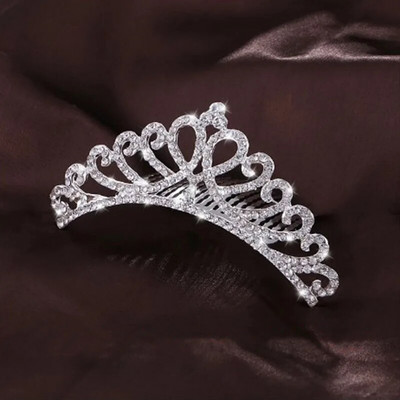 Bride Wedding Party Princess Crown Rhinestone Αξεσουάρ μαλλιών για γυναίκες Κορίτσια Tiara Crown Ασημί Χρώμα Μόδα Μαλλιά Κοσμήματα