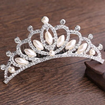 Bride Wedding Party Princess Crown Rhinestone Αξεσουάρ μαλλιών για γυναίκες Κορίτσια Tiara Crown Ασημί Χρώμα Μόδα Μαλλιά Κοσμήματα