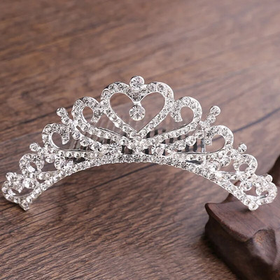 Bride Wedding Party Princess Crown Rhinestone Αξεσουάρ μαλλιών για γυναίκες Κορίτσια Tiara Crown Ασημί Χρώμα Μόδα Μαλλιά Κοσμήματα