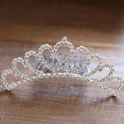Bride Wedding Party Princess Crown Rhinestone Αξεσουάρ μαλλιών για γυναίκες Κορίτσια Tiara Crown Ασημί Χρώμα Μόδα Μαλλιά Κοσμήματα