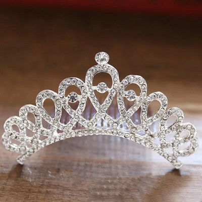 Bride Wedding Party Princess Crown Rhinestone Αξεσουάρ μαλλιών για γυναίκες Κορίτσια Tiara Crown Ασημί Χρώμα Μόδα Μαλλιά Κοσμήματα
