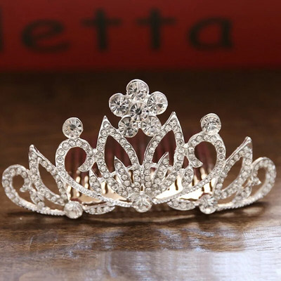 Bride Wedding Party Princess Crown Rhinestone Αξεσουάρ μαλλιών για γυναίκες Κορίτσια Tiara Crown Ασημί Χρώμα Μόδα Μαλλιά Κοσμήματα
