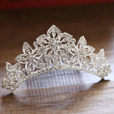 Bride Wedding Party Princess Crown Rhinestone Αξεσουάρ μαλλιών για γυναίκες Κορίτσια Tiara Crown Ασημί Χρώμα Μόδα Μαλλιά Κοσμήματα