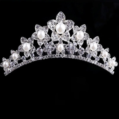Bride Wedding Party Princess Crown Rhinestone Αξεσουάρ μαλλιών για γυναίκες Κορίτσια Tiara Crown Ασημί Χρώμα Μόδα Μαλλιά Κοσμήματα