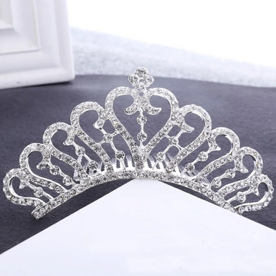 Bride Wedding Party Princess Crown Rhinestone Αξεσουάρ μαλλιών για γυναίκες Κορίτσια Tiara Crown Ασημί Χρώμα Μόδα Μαλλιά Κοσμήματα