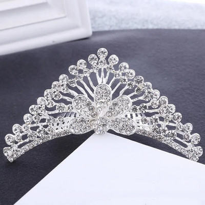 Bride Wedding Party Princess Crown Rhinestone Αξεσουάρ μαλλιών για γυναίκες Κορίτσια Tiara Crown Ασημί Χρώμα Μόδα Μαλλιά Κοσμήματα