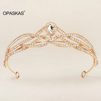 Pruudikrooni peakatted Luksuslik poolringikujuline kivisulamist kivist inkrusteeritud peapael naistele pulmadeks, sünnipäevaks, juukseaksessuaarid PT