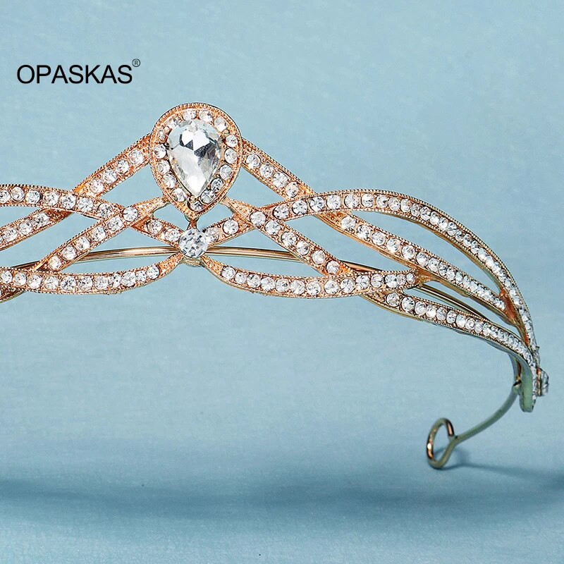 Pruudikrooni peakatted Luksuslik poolringikujuline kivisulamist kivist inkrusteeritud peapael naistele pulmadeks, sünnipäevaks, juukseaksessuaarid PT