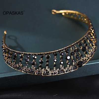 Pruudikrooniga peakatted Pulmade sünnipäevaks kroonpeakate Rhinestones Retro luksuslikud juukseaksessuaarid naistele PT