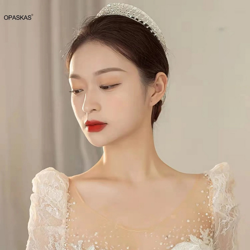 Pruudikrooniga peakatted Pulmade sünnipäevaks kroonpeakate Rhinestones Retro luksuslikud juukseaksessuaarid naistele PT