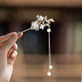 Vintage sulamist lilleline juuksenõel naistele Antiikne juuksepulk tüdrukutele juukseklambrite kostüüm Hiina juukseaksessuaarid juuksenõelad заколки