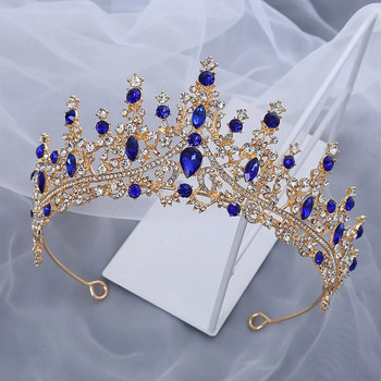 Блестящ лилав черен кристал Абитуриентска кралица корона и тиара лента за глава барокова булчинска диадема за жени момичета сватбени бижута за коса