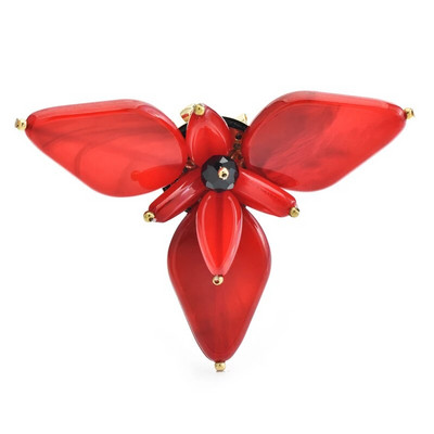 Wuli&baby Akrüülkolmnurksed lilleprossid naistele Unisex 2-värvilised geomeetrilised lehed Taimed Peokontor Prossinõelad Kingitused