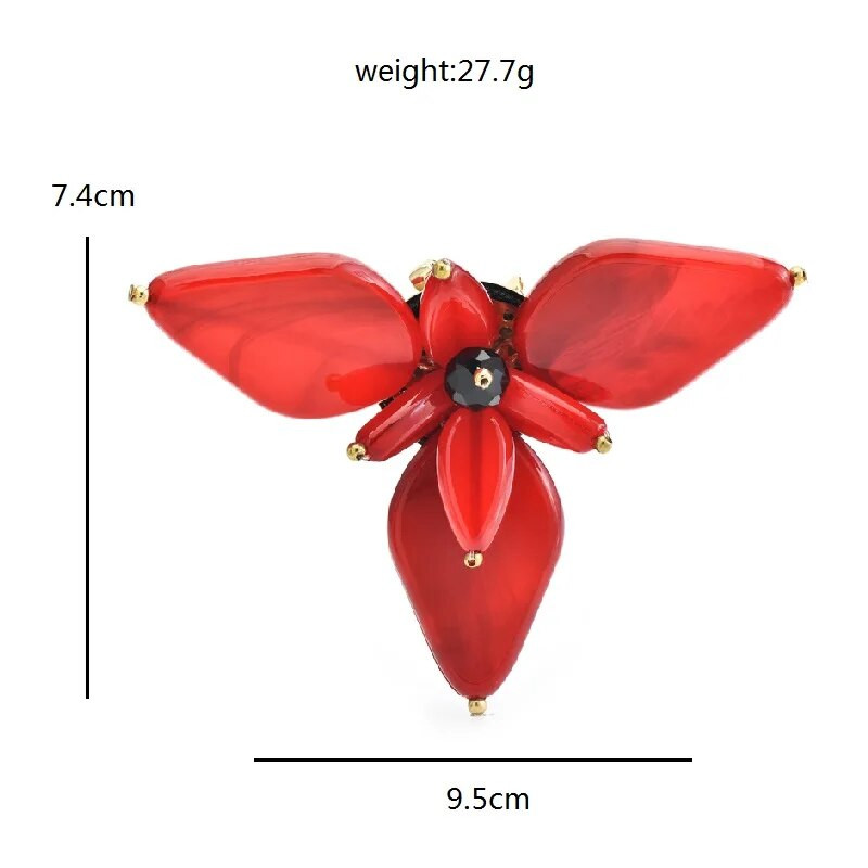 Wuli&baby Akrüülkolmnurksed lilleprossid naistele Unisex 2-värvilised geomeetrilised lehed Taimed Peokontor Prossinõelad Kingitused