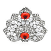 Καρφίτσες λουλουδιών Wuli&baby Palace για Γυναικείες Unisex Δώρα με καρφίτσα γραφείου για πάρτι με 2 χρώματα με μαργαριτάρι στρας γεωμετρικό σχήμα