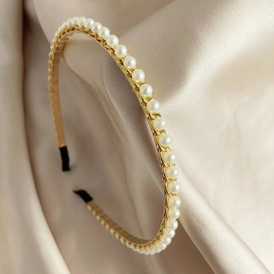 WUKALO Fashion Big Pearl Headband για γυναίκες Κορίτσια Hair Hoop Vintage mujer Hairband Νέα αξεσουάρ για τα μαλλιά Κοσμήματα Καπέλα