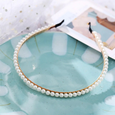 WUKALO Fashion Big Pearl Headband για γυναίκες Κορίτσια Hair Hoop Vintage mujer Hairband Νέα αξεσουάρ για τα μαλλιά Κοσμήματα Καπέλα