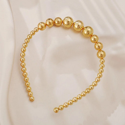 WUKALO Fashion Big Pearl Headband για γυναίκες Κορίτσια Hair Hoop Vintage mujer Hairband Νέα αξεσουάρ για τα μαλλιά Κοσμήματα Καπέλα