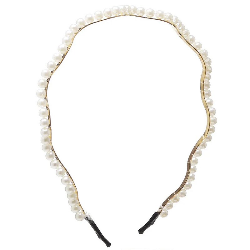 WUKALO Fashion Big Pearl Headband για γυναίκες Κορίτσια Hair Hoop Vintage mujer Hairband Νέα αξεσουάρ για τα μαλλιά Κοσμήματα Καπέλα