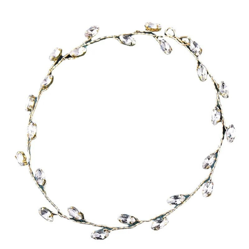 Kristāla Rhinestone galvas lentes Tiaras matu lentes sievietēm Līgavu ballīte Kāzu matu aksesuāri Rotaslietas Vīnogulāju joslas galvas lente