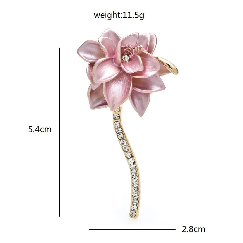Wuli&baby Novi dizajn Cvjetni broševi za žene Unisex dvobojni emajl Ljepota Biljke Party Uredski broševi Igle Pokloni
