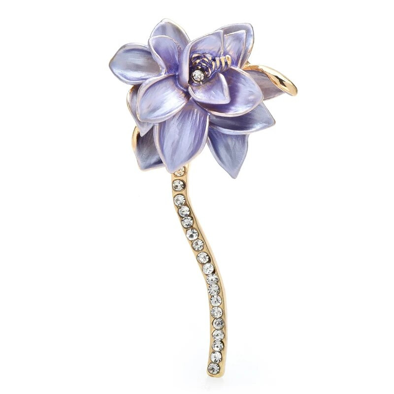 Wuli&baby Novi dizajn Cvjetni broševi za žene Unisex dvobojni emajl Ljepota Biljke Party Uredski broševi Igle Pokloni