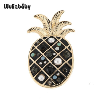 Wuli&baby prozirni broševi za žene, uniseks, cvijet, ananas, mašna, zabava, kauzalne broševe, igle, darovi