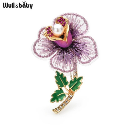 Wuli&baby prozirni broševi za žene, uniseks, cvijet, ananas, mašna, zabava, kauzalne broševe, igle, darovi