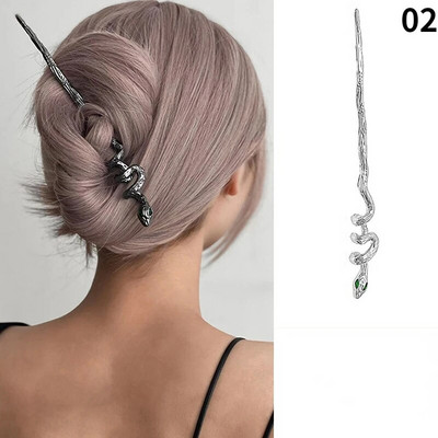 Bețișoare de păr vintage pentru femei Retro simple ciucuri Animal șarpe Dragon Bețișoare de păr Disk Agrafe Accesorii pentru păr