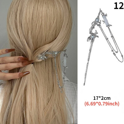 Bețișoare de păr vintage pentru femei Retro simple ciucuri Animal șarpe Dragon Bețișoare de păr Disk Agrafe Accesorii pentru păr