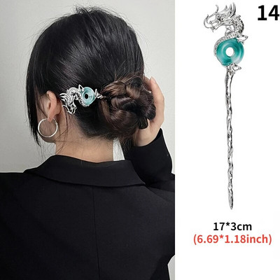 Bețișoare de păr vintage pentru femei Retro simple ciucuri Animal șarpe Dragon Bețișoare de păr Disk Agrafe Accesorii pentru păr