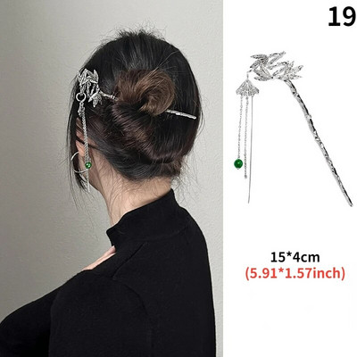Bețișoare de păr vintage pentru femei Retro simple ciucuri Animal șarpe Dragon Bețișoare de păr Disk Agrafe Accesorii pentru păr