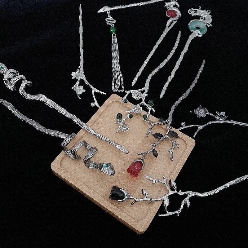 Vintage juuksepulgad naistele Retro Lihtne Tutt Loom Madu Draakon Juuksepulgad Ketas Juuksepulgad Juuksenõelad Juuste Aksessuaarid