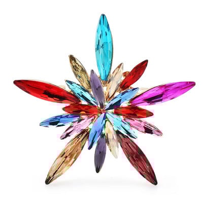 Wuli&beebi jõulud lumehelveste prossid naiste unisex 3-värvilised kivist kaunitarid, talvised jäälilled, prossid kingitused