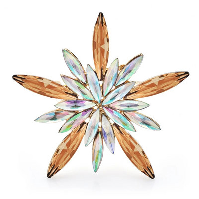 Wuli&beebi jõulud lumehelveste prossid naiste unisex 3-värvilised kivist kaunitarid, talvised jäälilled, prossid kingitused