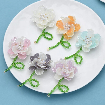 Wuli&baby Acrylic Flower Καρφίτσες Γυναικείες Unisex 6 χρωμάτων Beauty Flower Party Καρφίτσες γραφείου Καρφίτσες Δώρα