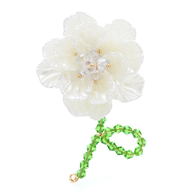 Wuli&baby Acrylic Flower Καρφίτσες Γυναικείες Unisex 6 χρωμάτων Beauty Flower Party Καρφίτσες γραφείου Καρφίτσες Δώρα