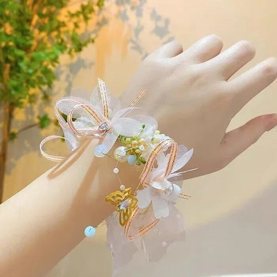 Suvised Boho lapsed Tüdrukutele Pärliliblikas Peakate Lillepärg Vanik Pearõngas Peapaelad Juuksed Pulmad Pruudi ehted Kingitused