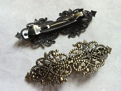 Metallist juukseklamber naistele Retro vintage juuksenõelad Prantsuse Barrette Juukseaksessuaarid Juuksekingituseks