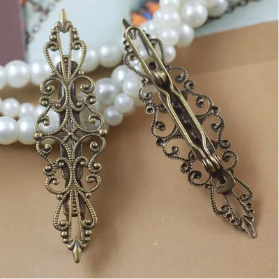 Metallist juukseklamber naistele Retro vintage juuksenõelad Prantsuse Barrette Juukseaksessuaarid Juuksekingituseks