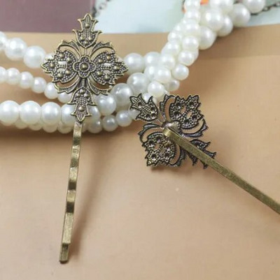 Metallist juukseklamber naistele Retro vintage juuksenõelad Prantsuse Barrette Juukseaksessuaarid Juuksekingituseks