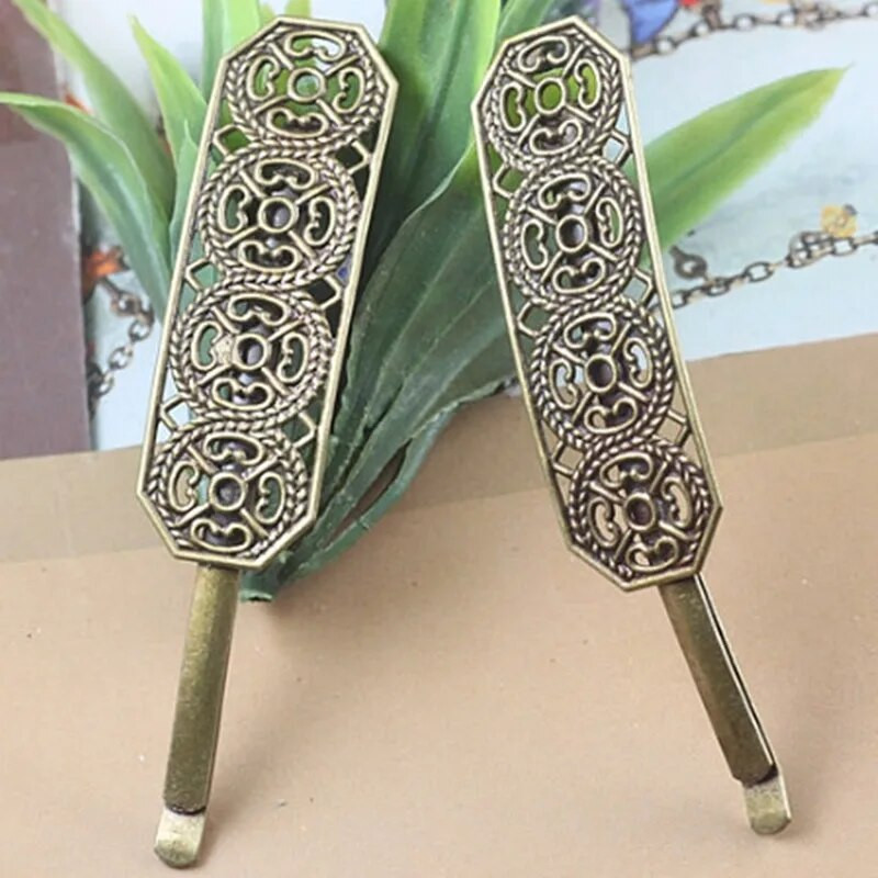 Metallist juukseklamber naistele Retro vintage juuksenõelad Prantsuse Barrette Juukseaksessuaarid Juuksekingituseks