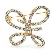 Wuli&baby Rhinestone Butterfly καρφίτσες για γυναίκες Unisex έντομα Γεωμετρικό πάρτι Casual καρφίτσα καρφίτσα δώρα