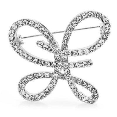 Wuli&baby Rhinestone Butterfly καρφίτσες για γυναίκες Unisex έντομα Γεωμετρικό πάρτι Casual καρφίτσα καρφίτσα δώρα