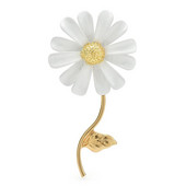 Wuli&baby Beauty Daisy lilleprossid naistele Unisex 4-värvilised emailiga võluvad taimed peokontori prossinõelad Kingitused
