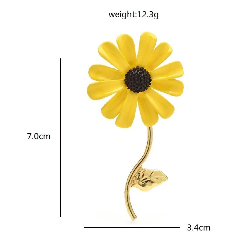 Wuli&baby Beauty Daisy gėlių sagės moterims Unisex 4 spalvų emalio žavingi augalai vakarėlis biuro sagės segtukai Dovanos