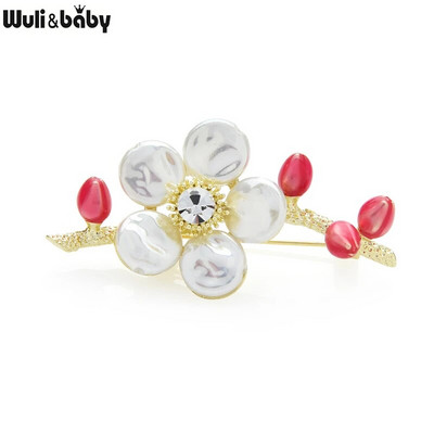 Wuli&baby paljude disainiga ilu lilledega prossid naistele kividest pärlitest prossinõelad ehted kingitused