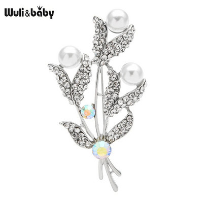 Wuli&baby paljude disainiga ilu lilledega prossid naistele kividest pärlitest prossinõelad ehted kingitused